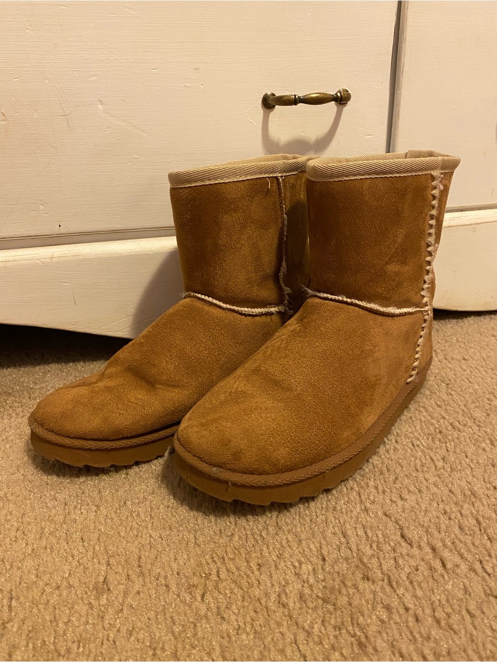 Kids Classic Suede Cozy Boots - Chestnut